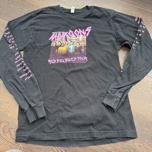 Maroon 5 Shirt Black Red Pill Blues Concert Tour Long Sleeve; Adult Size M; 2018